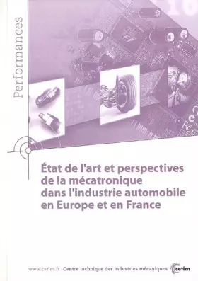 Couverture du produit · Etat de l'art et perspectives de la mécatronique dans l'industrie automobile en Europe et en France