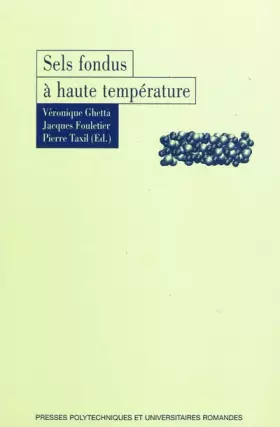 Couverture du produit · Sels fondus à haute température