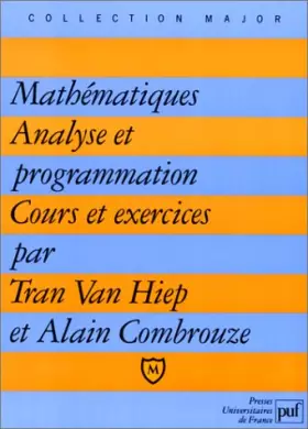Couverture du produit · Mathématiques, analyse et programmation: Cours et exercices corrigés