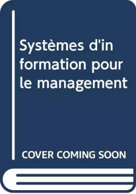 Couverture du produit · Systèmes d'information pour le management