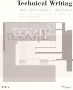 Couverture du produit · Technical Writing and Information Analysis, Rédaction technique et analyse de l'information