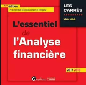 Couverture du produit · L'essentiel de l'analyse financière