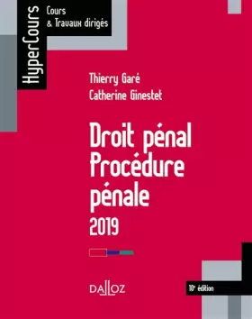 Couverture du produit · Droit pénal. Procédure pénale - 10e éd.
