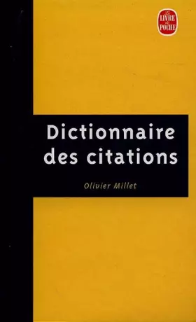 Couverture du produit · Dictionnaire des citations