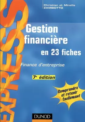 Couverture du produit · Gestion financière : En 23 fiches