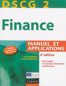Couverture du produit · DSCG 2 - Finance - 4e édition - Manuel et applications