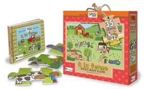 Couverture du produit · A la ferme. Puzzle géant & livre. Ediz. illustrata