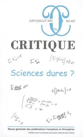 Couverture du produit · Critique, numéro 661-662 : Sciences dures ?