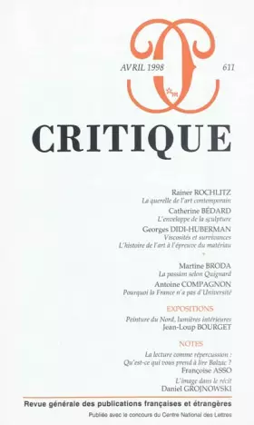 Couverture du produit · Critique, numéro 611