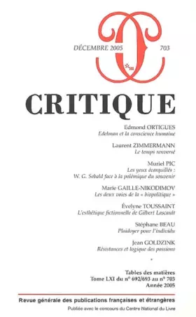 Couverture du produit · Critique 703