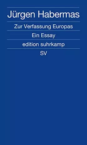 Couverture du produit · Zur Verfassung Europas: Ein Essay (edition suhrkamp)