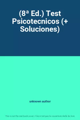 Couverture du produit · (8ª Ed.) Test Psicotecnicos (+ Soluciones)