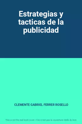 Couverture du produit · Estrategias y tacticas de la publicidad