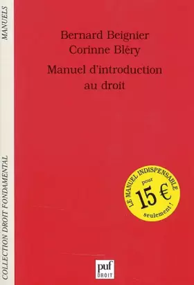 Couverture du produit · Manuel d'introduction au droit : Première année de licence - Premier semestre