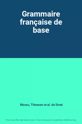 Couverture du produit · Grammaire française de base
