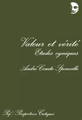 Couverture du produit · VALEUR ET VERITE. : Etudes cyniques