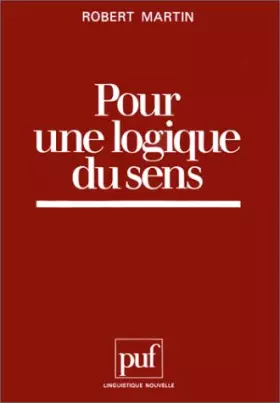 Couverture du produit · Pour une logique du sens