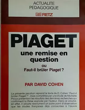 Couverture du produit · Piaget : Une remise en question