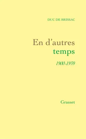 Couverture du produit · En d'autres temps