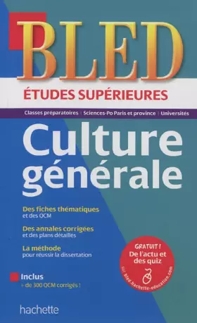 Couverture du produit · BLED ETUDES SUPERIEURES CULTURE GENERALE