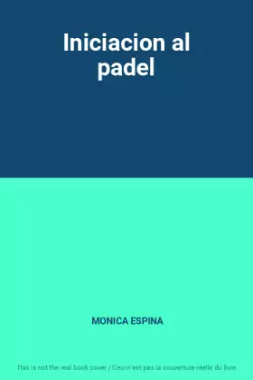 Couverture du produit · Iniciacion al padel