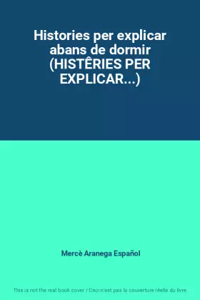 Couverture du produit · Histories per explicar abans de dormir (HISTÊRIES PER EXPLICAR...)