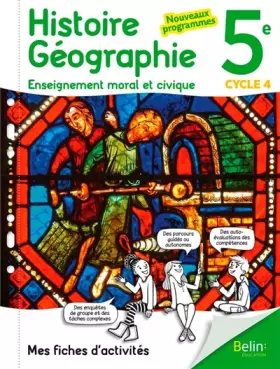 Couverture du produit · Mes fiches d'activités d'Histoire Géographie EMC 5ème