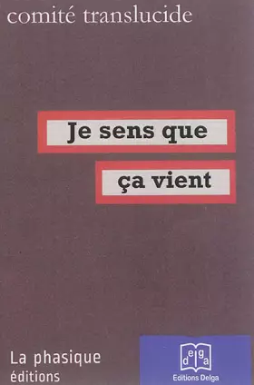 Couverture du produit · Je sens que ça vient