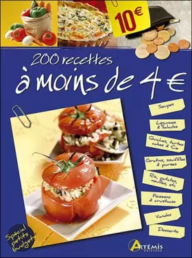 Couverture du produit · 200 recettes à moins de 4 Euros