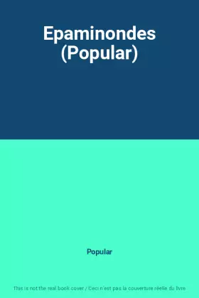 Couverture du produit · Epaminondes (Popular)