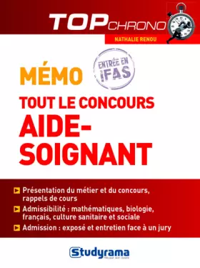 Couverture du produit · Mémo tout le concours aide-soignant: entrée en IFAS