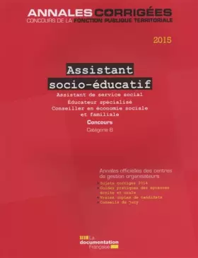 Couverture du produit · Assistant socio-éducatif 2015 - Concours sur titres. Catégorie B