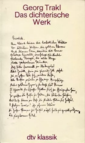 Couverture du produit · Das dichterische Werk.: Auf Grund der historisch-kritischen Ausgabe von Walther – Killy und Hans Szklenar (dtv Literatur)