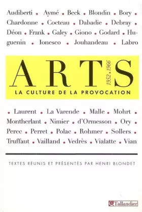 Couverture du produit · Arts : La culture de la provocation, 1952-1966