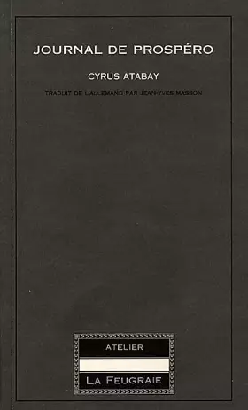 Couverture du produit · Journal de Prospéro. Edition bilingue français-allemand