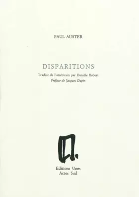 Couverture du produit · Disparitions
