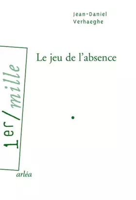 Couverture du produit · Le jeu de l'absence