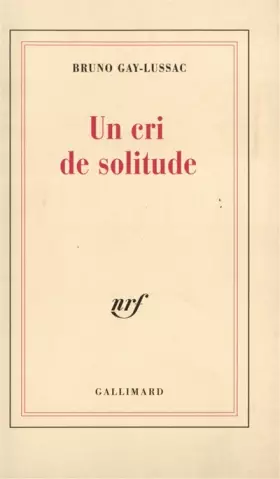 Couverture du produit · Un Cri de solitude