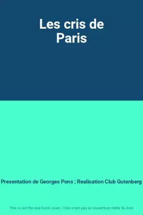 Couverture du produit · Les cris de Paris