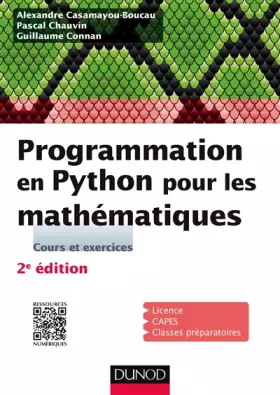 Couverture du produit · Programmation en Python pour les mathématiques - 2e éd.