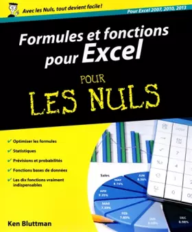 Couverture du produit · Formules et fonctions pour Excel 2013 Pour les Nuls