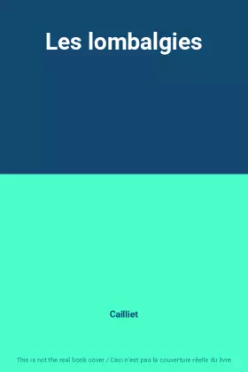 Couverture du produit · Les lombalgies