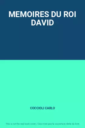 Couverture du produit · MEMOIRES DU ROI DAVID