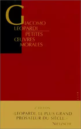 Couverture du produit · Petites oeuvres morales