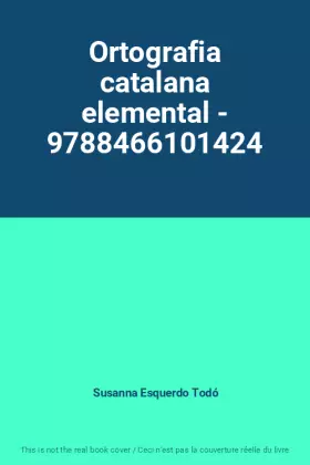 Couverture du produit · Ortografia catalana elemental - 9788466101424