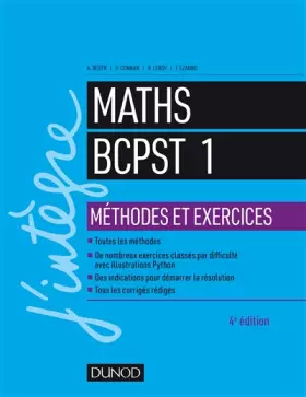 Couverture du produit · Maths BCPST 1 Méthodes et Exercices