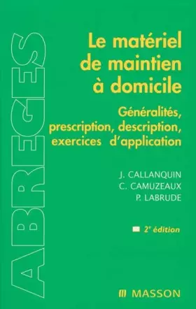Couverture du produit · Le matériel de maintien à domicile