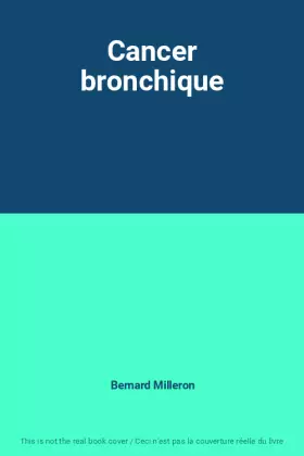 Couverture du produit · Cancer bronchique