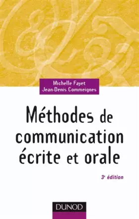 Couverture du produit · Méthodes de communication écrite et orale