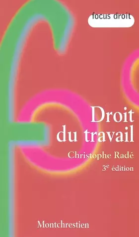 Couverture du produit · Droit du travail